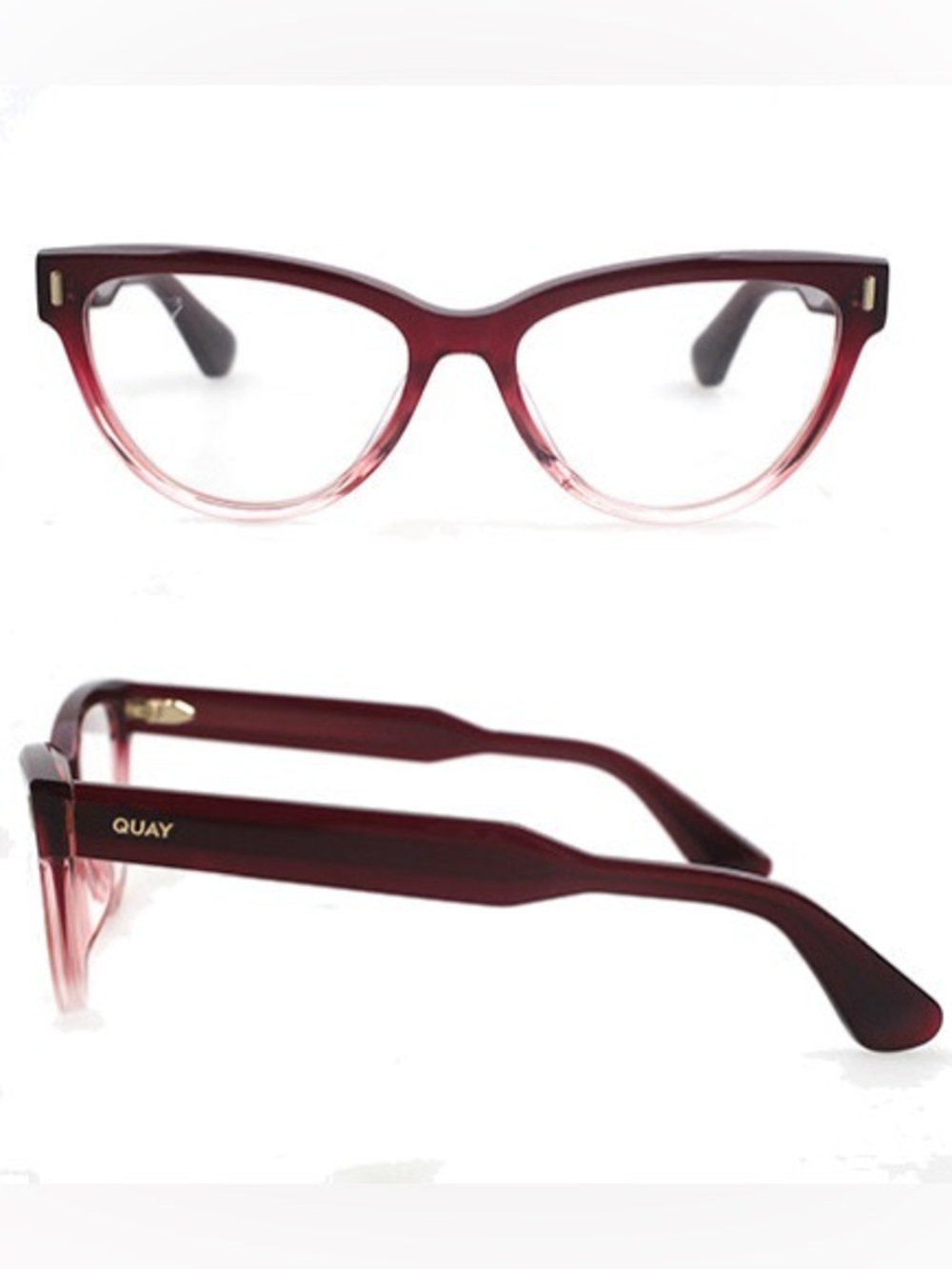 NEW QUAY So Shy Glasses (non Rx lenses) frames red